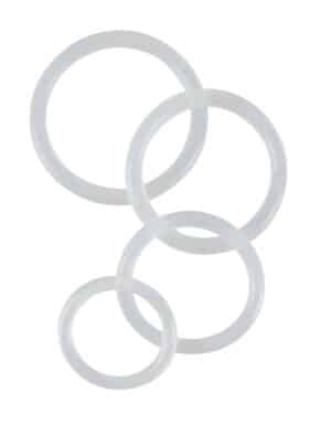 Men's Toys 4-teiliges Penisringset „Clear Cock Rings“