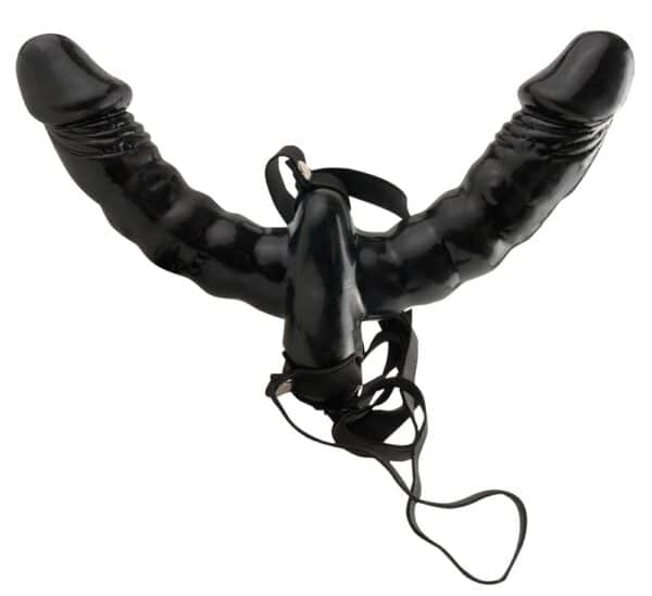 Fetish Fantasy Series „Vibrating Double Delight Strap-On“ mit Doppelvibrator