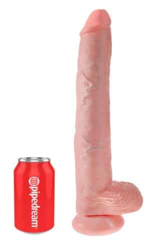 King Cock Naturdildo „14" Cock with Balls" mit Saugfuß