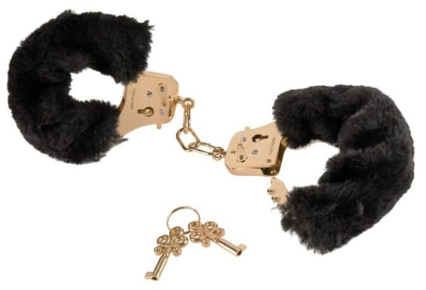 Fetish Fantasy Gold Handschellen „Deluxe Furry Cuffs“ mit Plüsch