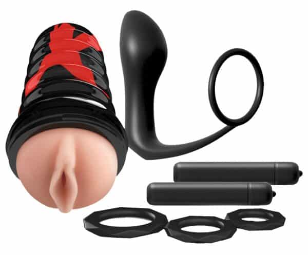 PDX Elite 7-teiliges Toy-Set „Ass-gasm Extreme Vibrating Kit“ für Männer