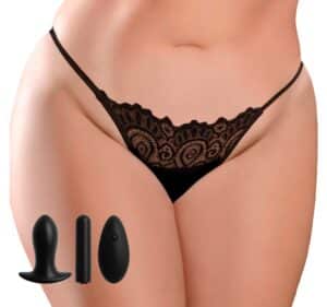 HOOKUP PANTIES Vibro-Slip „Remote Lace Peek-a-Boo“ inkl. Vaginalplug