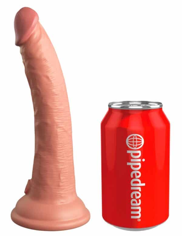 King Cock Elite Naturvibrator „7“ Vibrating + Dual Density Silicone Cock with Remote“