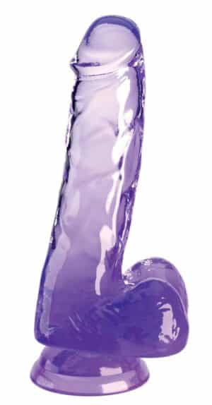 King Cock Clear Naturdildo „6“-Cock with Balls“ mit Saugfuß