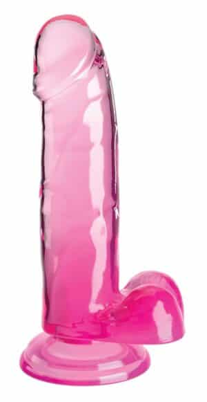 King Cock Clear Naturdildo „7“-Cock with Balls“ mit Saugfuß