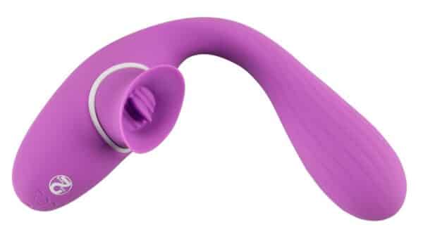 You2Toys Vibrator „2 Function Bendable Vibe“ mit Leck-Zunge