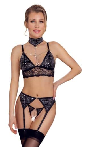 La finesse DESSOUS 3-teiliges Set mit Spitze