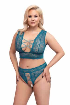 Cottelli CURVES Bralette plus String aus Spitze