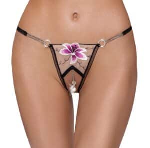 Cottelli LINGERIE Riostring ouvert aus Tüllnetz und Powernet