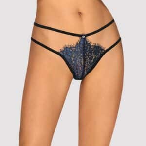 Obsessive String „Yassmyne“ aus blauer Wimpernspitze