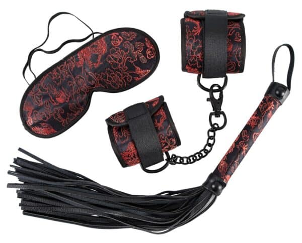 Bad Kitty 3-teiliges Bondage-Set aus Satin mit Muster