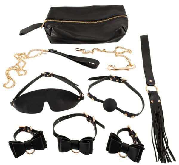 Bad Kitty 7-teiliges Bondage-Set plus Aufbewahrungstasche in Lederoptik