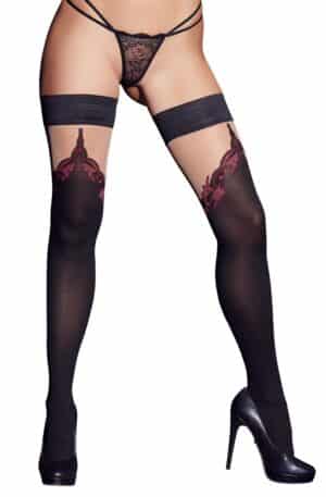 Cottelli LEGWEAR Halterlose Strümpfe im Overknee-Look