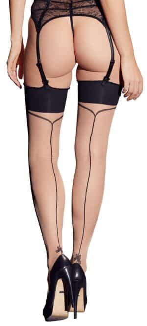 Cottelli LEGWEAR Strapsstrümpfe mit Naht