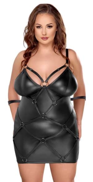 Cottelli BONDAGE Kleid im edlen Mattlook mit abnehmbaren Handfesseln