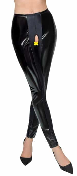 BLACK LEVEL Leggings aus Lack