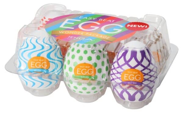 TENGA 6-teiliges Masturbator-Set „Egg Variety Pack Wonder“ mit verschiedenen Stimulationsstrukturen