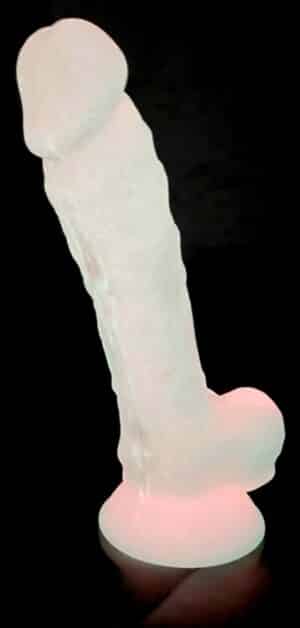 SILEXD Naturdildo „Model 1 Glow in the Dark“ mit Saugfuß