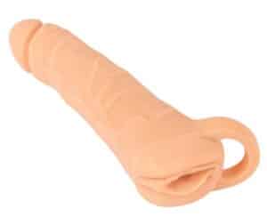 Nature Skin Penissleeve „2in1 Extension + Masturbator“ mit Hodenring