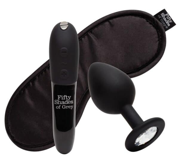 Fifty Shades of Grey 3-teiliges Set „Come To Bed“ mit Minivibrator Tango X von We-Vibe